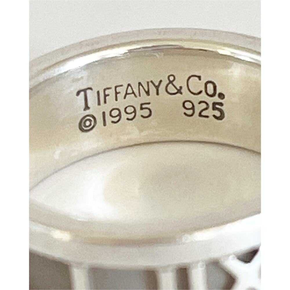 Tiffany & Co. Sterling Silver Atlas Ring Roman Numerals Band 4.5 - Picture 3 of 8